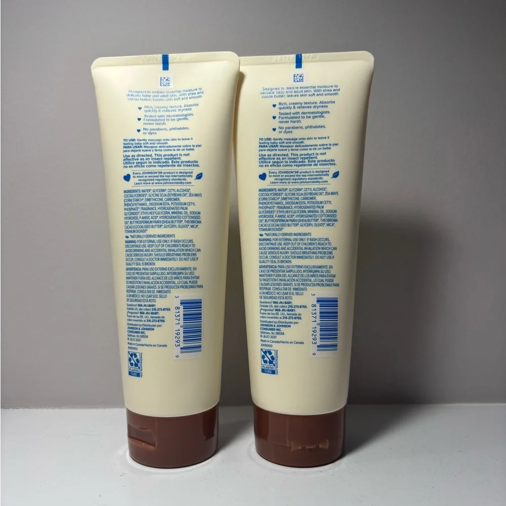 Johnson's Creamy Oil Shea & Cocoa Butter 2 Pack 8 Fl Oz